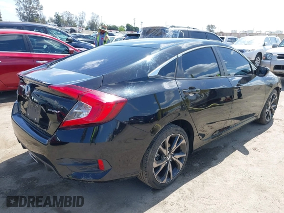 2020 Honda Civic Sedan Sport with VIN 2HGFC2F82LH593033, listed as a IAAI auction lot 41921409 with 20,614 mi miles. Bid and sale history available at carsss.com. Image 4.