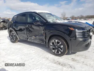 2025 Nissan Kicks SV with VIN 3N8AP6CB1SL335228, listed as a Copart auction lot 46030455 with 49 mi miles and Salvage Title. Bid and sale history available at carsss.com. Image 4.