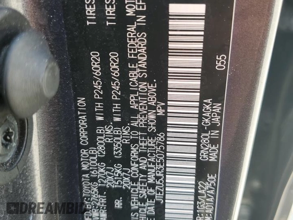2014 Toyota 4Runner SR5 with VIN JTEZU5JR3E5075786, listed as a Copart auction lot 57126775 with 140,577 mi miles and Salvage title. Bid and sale history available at DreamBid. Image 13.