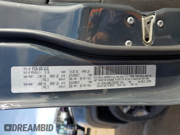 2018 Jeep Compass Trailhawk with VIN 3C4NJDDB9JT337597, listed as a Copart auction lot 86314244 with 88,873 mi miles and Salvage Title. Bid and sale history available at carsss.com. Image 13.