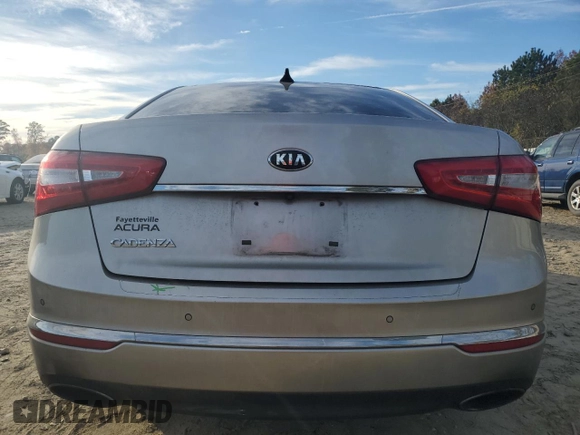 2015 Kia Cadenza Premium with VIN KNALN4D70F5174513, listed as a Copart auction lot 82004574 with 0 mi miles and Salvage Title. Bid and sale history available at carsss.com. Image 6.