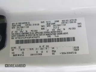 2016 Ford F-150 XL с VIN 1FTEX1CPXGFA70273, выставлен на аукционе IAAI как лот 42219759 с пробегом 161 608 миль миль и . История ставок и продаж доступна на DreamBid. Изображение 9.