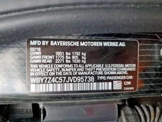 2018 BMW i3 with VIN WBY7Z4C57JVD95738, listed as a Copart auction lot 61080315 with Not provided miles and Salvage title. Bid and sale history available at DreamBid. Image 13.