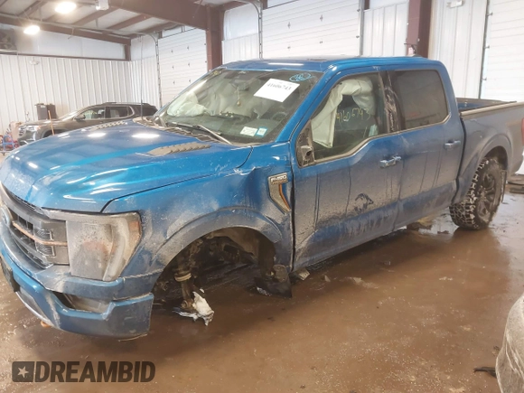 2021 Ford F-150 XL with VIN 1FTEW1E84MFC16395, listed as a IAAI auction lot 41606743 with 81,425 mi miles. Bid and sale history available at carsss.com. Image 2.