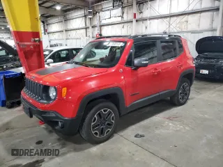 2017 Jeep Renegade Trailhawk z VIN ZACCJBCB1HPG54076, wystawiony jako Copart lot #41420795 z przebiegiem 131 371 mil mil oraz Szkoda całkowita • Salvage title. Historia ofert i sprzedaży dostępna na DreamBid. Obrazek 1.