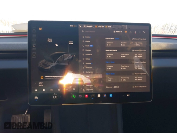 2025 Tesla Model 3 Long Range with VIN 5YJ3E1EAXSF974949, listed as a IAAI auction lot 41934237 with 260 mi miles and . Bid and sale history available at carsss.com. Image 18.