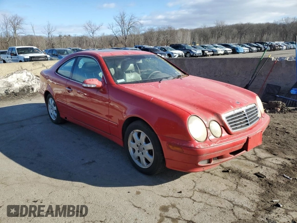 2000 Mercedes-Benz CLK 320/430 with VIN WDBLJ65G7YF159950, listed as a Copart auction lot 43239285 with Not Provided miles and Clean Title. Bid and sale history available at DreamBid. Image 4.