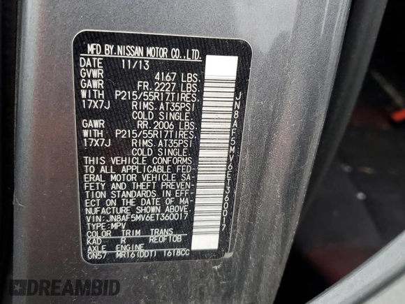 2014 Nissan Juke SV with VIN JN8AF5MV6ET360017, listed as a Copart auction lot 78751714 with Not Provided miles and Salvage Title. Bid and sale history available at DreamBid. Image 14.