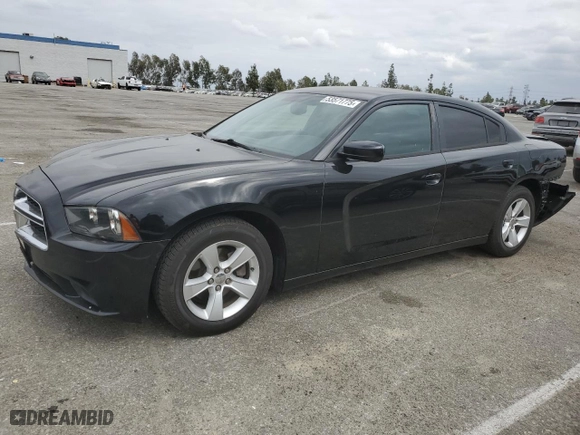2013 Dodge Charger SE with VIN 2C3CDXBG1DH550348, listed as a Copart auction lot 53571775 with 154,665 mi miles and Salvage Title. Bid and sale history available at carsss.com. Image 1.
