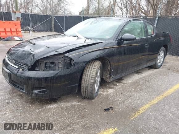 2006 Chevrolet Monte Carlo LT 3.5L with VIN 2G1WM16K269242020, listed as a IAAI auction lot 41822953 with 280,439 mi miles and . Bid and sale history available at DreamBid. Image 2.