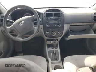 2007 Kia Spectra EX with VIN KNAFE121875442865, listed as a Copart auction lot 46743325 with 82,267 mi miles and Salvage Title. Bid and sale history available at carsss.com. Image 8.