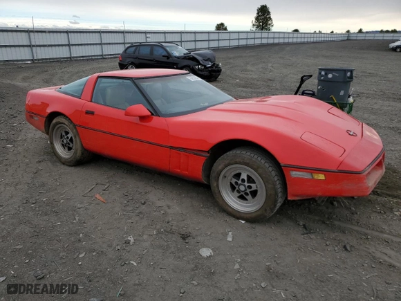 1985 Chevrolet Corvette with VIN 1G1YY0787F5112113, listed as a Copart auction lot 76953684 with 140,063 mi miles and Salvage Title. Bid and sale history available at carsss.com. Image 4.
