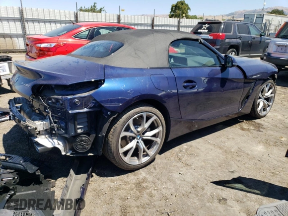 2020 BMW Z4 sDrive30i with VIN WBAHF3C08LWW63362, listed as a Copart auction lot 58871973 with 19,257 mi miles. Bid and sale history available at carsss.com. Image 3.