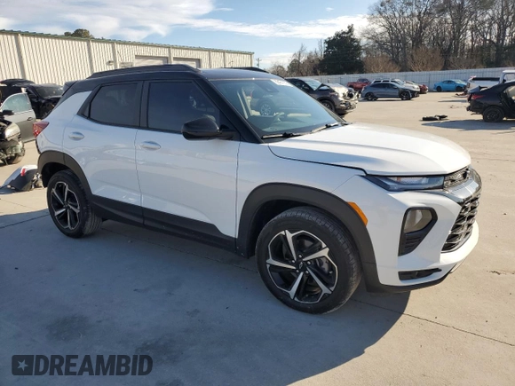 2023 Chevrolet TrailBlazer RS with VIN KL79MTSL5PB178339, listed as a Copart auction lot 89401655 with 23,163 mi miles and Clean Title. Bid and sale history available at DreamBid. Image 4.