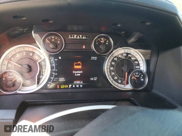 2017 Ram 2500 Laramie with VIN 3C6UR5FL8HG756714, listed as a Copart auction lot 46396825 with 127,096 mi miles and Salvage Title. Bid and sale history available at carsss.com. Image 9.
