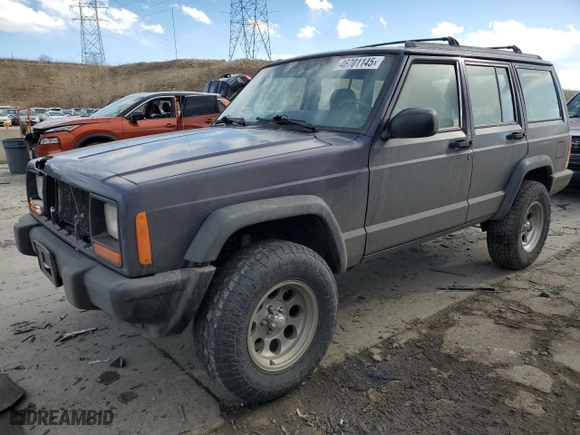 1998 Jeep Cherokee Sport with VIN 1J4FJ68S6WL175712, listed as a Copart auction lot 46701145 with 0 mi miles and Salvage Title. Bid and sale history available at carsss.com. Image 1.