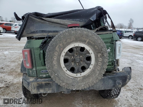 2023 Ford Bronco с VIN 1FMEE5DP7PLB60568, выставлен на аукционе Copart как лот 87751615 с пробегом 25 681 миль миль и На запчасти • Non repairable. История ставок и продаж доступна на DreamBid. Изображение 6.