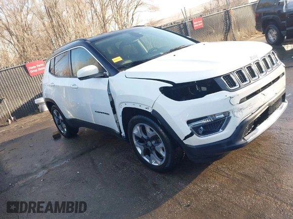 2020 Jeep Compass Limited with VIN 3C4NJCCB4LT102698, listed as a IAAI auction lot 41779546 with 115,007 mi miles. Bid and sale history available at carsss.com. Image 1.