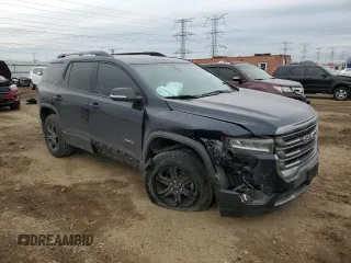 2021 GMC Acadia AT4 with VIN 1GKKNLLS8MZ138903, listed as a Copart auction lot 44046555 with 60,141 mi miles and Salvage Title. Bid and sale history available at carsss.com. Image 4.