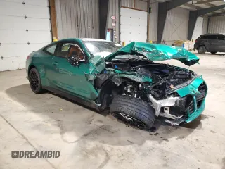 2025 BMW M4 Competition xDrive with VIN WBS33HK00SCT32370, listed as a Copart auction lot 73011524 with 69 mi miles and Salvage Title. Bid and sale history available at carsss.com. Image 4.