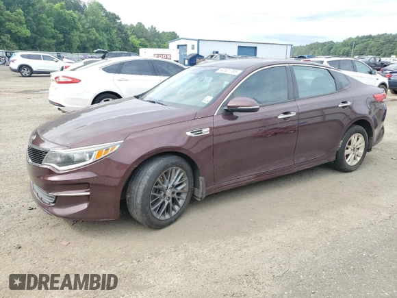 2016 Kia Optima LX z VIN 5XXGT4L36GG116153, wystawiony jako Copart lot #60501785 z przebiegiem 194 084 mil mil oraz Czysty tytuł • Clean title. Historia ofert i sprzedaży dostępna na DreamBid. Obrazek 1.