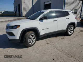 2025 Jeep Compass Sport with VIN 3C4NJDAN0ST534688, listed as a Copart auction lot 48355235 with 528 mi miles and Salvage title. Bid and sale history available at DreamBid. Image 1.
