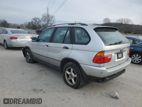 2002 BMW X5 3.0i with VIN 5UXFA53572LP54508, listed as a Copart auction lot 85008904 with 207,831 mi miles and Salvage Title. Bid and sale history available at carsss.com. Image 2.