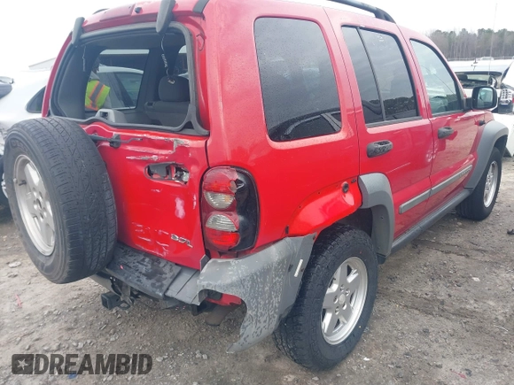 2005 Jeep Liberty Sport with VIN 1J4GL48KX5W540134, listed as a IAAI auction lot 41763890 with 191,262 mi miles. Bid and sale history available at carsss.com. Image 4.