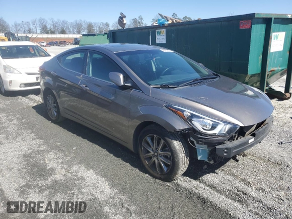 2015 Hyundai Elantra SE with VIN 5NPDH4AEXFH569297, listed as a Copart auction lot 48750025 with 62,286 mi miles and Salvage Title. Bid and sale history available at carsss.com. Image 4.