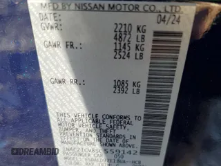 2025 Nissan LEAF SV Plus with VIN 1N4CZ1CV8SC559142, listed as a Copart auction lot 89408495 with 2,213 mi miles and Salvage Title. Bid and sale history available at carsss.com. Image 12.