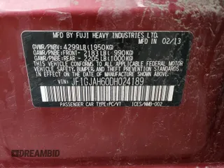 2013 Subaru Impreza Limited z VIN JF1GJAH60DH024189, wystawiony jako Copart lot #51626425 z przebiegiem 136 095 mil mil oraz Czysty tytuł • Clean title. Historia ofert i sprzedaży dostępna na DreamBid. Obrazek 12.