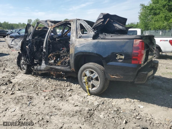 2010 Chevrolet Avalanche LTZ with VIN 3GNVKGE01AG291940, listed as a Copart auction lot 57617474 with 0 mi miles and Salvage Title. Bid and sale history available at carsss.com. Image 2.
