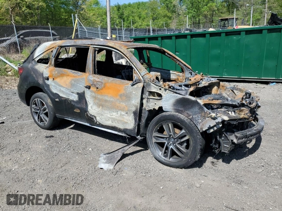 2017 Acura MDX Advance z VIN 5FRYD4H8XHB022480, wystawiony jako Copart lot #55913035 z przebiegiem Nie podano mil oraz Nie do naprawy • Non repairable. Historia ofert i sprzedaży dostępna na DreamBid. Obrazek 4.