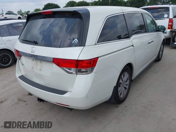 2015 Honda Odyssey EX-L z VIN 5FNRL5H60FB102770, wystawiony jako IAAI lot #42147486 z przebiegiem 160 958 mil mil oraz . Historia ofert i sprzedaży dostępna na DreamBid. Obrazek 4.