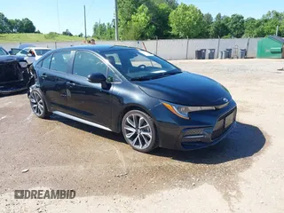 2020 Toyota Corolla SE with VIN JTDS4RCE9LJ020075, listed as a IAAI auction lot 39388212 with 46,014 mi miles. Bid and sale history available at carsss.com. Image 1.