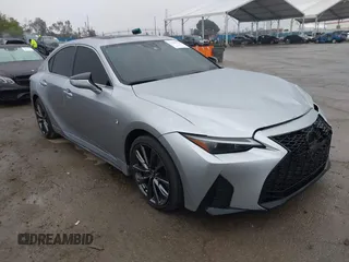 2023 Lexus IS with VIN JTHGZ1B2XP5061022, listed as a IAAI auction lot 41889340 with 28,741 mi miles. Bid and sale history available at carsss.com. Image 1.