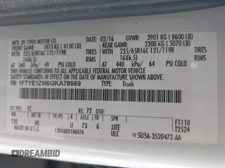 2016 Ford Transit Cargo with VIN 1FTYE1ZM6GKA78989, listed as a IAAI auction lot 41623025 with 126,746 mi miles and . Bid and sale history available at carsss.com. Image 9.