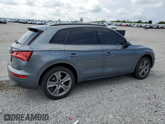 2019 Audi Q5 Premium Plus with VIN WA1BNAFY1K2017808, listed as a Copart auction lot 59008895 with 86,084 mi miles and Salvage title. Bid and sale history available at DreamBid. Image 3.