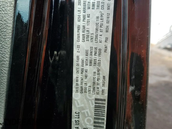 2022 Jeep Gladiator Rubicon with VIN 1C6JJTBG6NL118998, listed as a Copart auction lot 81451814 with 61,125 mi miles and Salvage title. Bid and sale history available at DreamBid. Image 12.