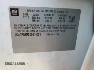 2012 Buick Regal with VIN 2G4GR5ER5C9214853, listed as a Copart auction lot 80306674 with 185,815 mi miles and Salvage Title. Bid and sale history available at carsss.com. Image 12.
