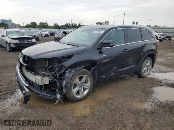 2016 Toyota Highlander Hybrid Limited with VIN 5TDDCRFH1GS013874, listed as a Copart auction lot 61328084 with 93,891 mi miles and Salvage Title. Bid and sale history available at carsss.com. Image 1.