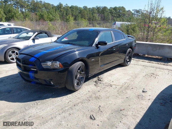 2011 Dodge Charger RT Plus with VIN 2B3CL5CT0BH615770, listed as a IAAI auction lot 41854093 with 134,258 mi miles. Bid and sale history available at carsss.com. Image 2.