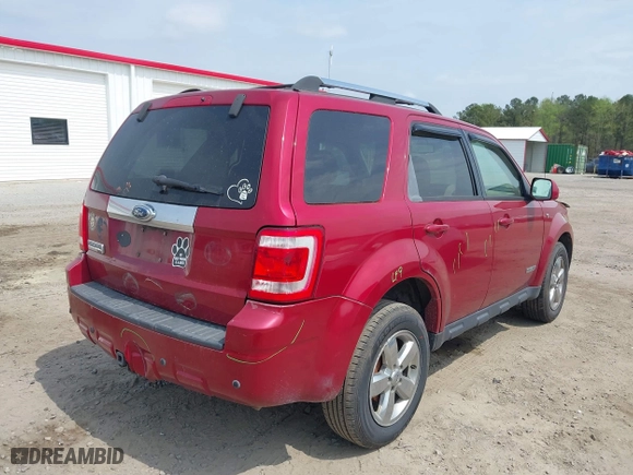 2008 Ford Escape Limited with VIN 1FMCU04188KE47630, listed as a IAAI auction lot 41944812 with 208,897 mi miles. Bid and sale history available at carsss.com. Image 4.
