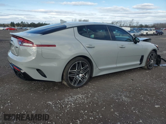 2022 Kia Stinger GT2 with VIN KNAE55LC2N6120216, listed as a Copart auction lot 85452554 with 23,896 mi miles and Salvage Title. Bid and sale history available at DreamBid. Image 3.