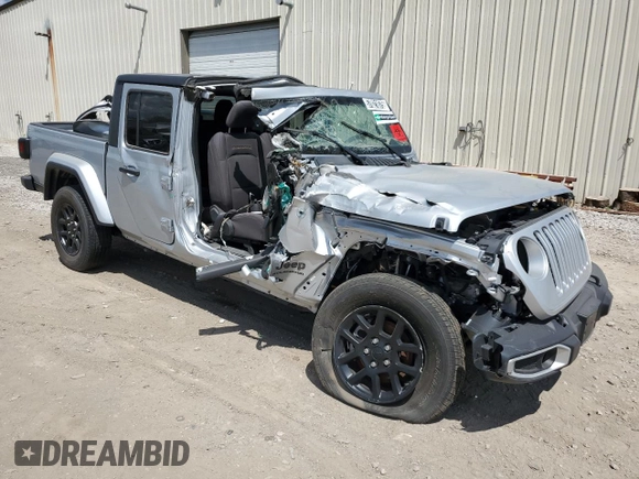 2023 Jeep Gladiator Overland with VIN 1C6HJTFG3PL564263, listed as a Copart auction lot 57021075 with Not provided miles and Non repairable. Bid and sale history available at DreamBid. Image 4.