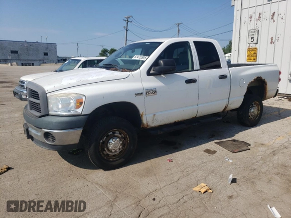 2007 Dodge 2500 SLT with VIN 3D7KS28D07G828129, listed as a Copart auction lot 62472895 with 306,849 mi miles and Clean title. Bid and sale history available at DreamBid. Image 1.