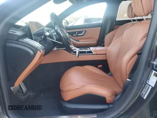 2022 Mercedes-Benz S-Class S 500 with VIN W1K6G6DB1NA147018, listed as a Copart auction lot 87964755 with 34,513 mi miles and Salvage Title. Bid and sale history available at carsss.com. Image 7.
