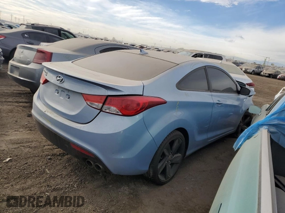 2013 Hyundai Elantra Coupe GS with VIN KMHDH6AE1DU006214, listed as a Copart auction lot 80782774 with 0 mi miles and Salvage Title. Bid and sale history available at carsss.com. Image 3.