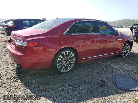 2017 Lincoln Continental Reserve with VIN 1LN6L9RP5H5608337, listed as a Copart auction lot 69189094 with 34,383 mi miles and Salvage Title. Bid and sale history available at carsss.com. Image 3.