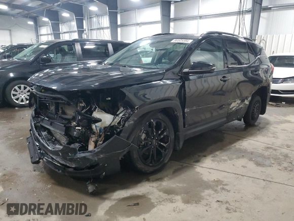 2020 GMC Terrain SLT with VIN 3GKALVEVXLL343813, listed as a Copart auction lot 86505594 with 71,837 mi miles and Salvage Title. Bid and sale history available at carsss.com. Image 1.